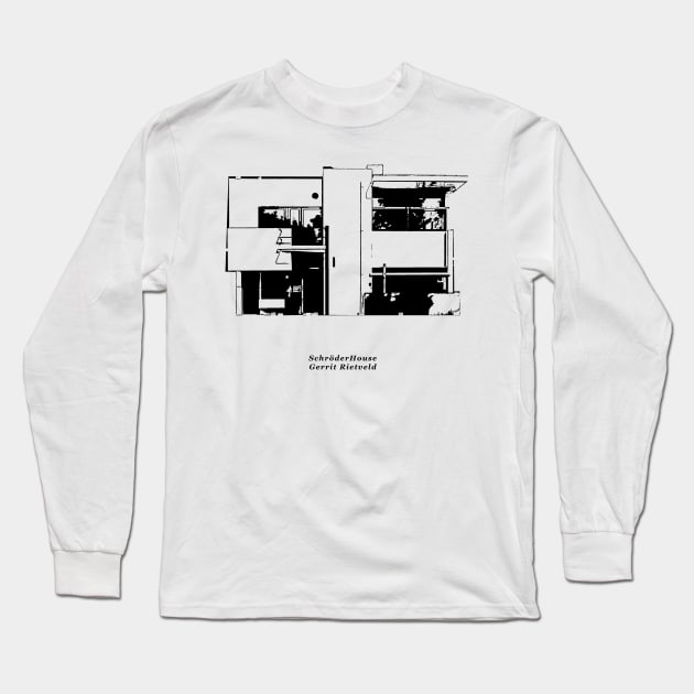 Schröder House by Gerrit Rietveld Long Sleeve T-Shirt by Jamesbartoli01@gmail.com